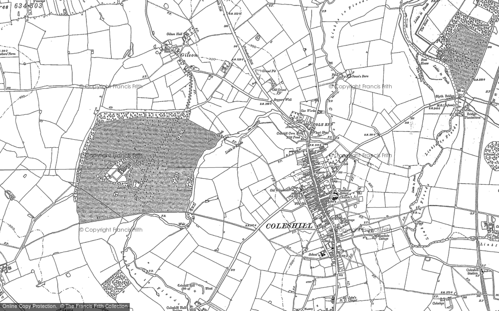 Old Map of Coleshill, 1886 in 1886