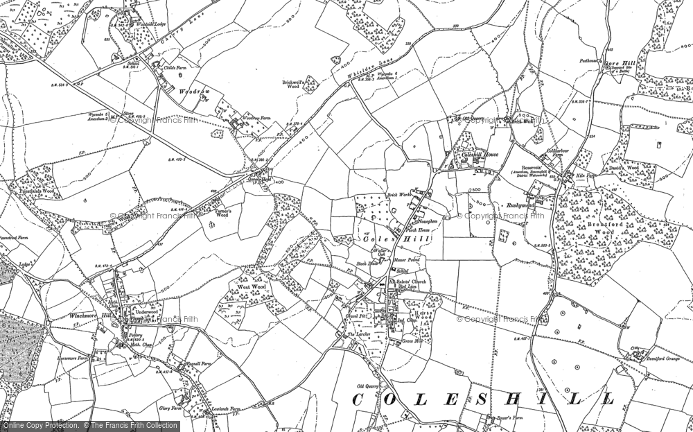 Old Map of Coleshill, 1897 - 1923 in 1897