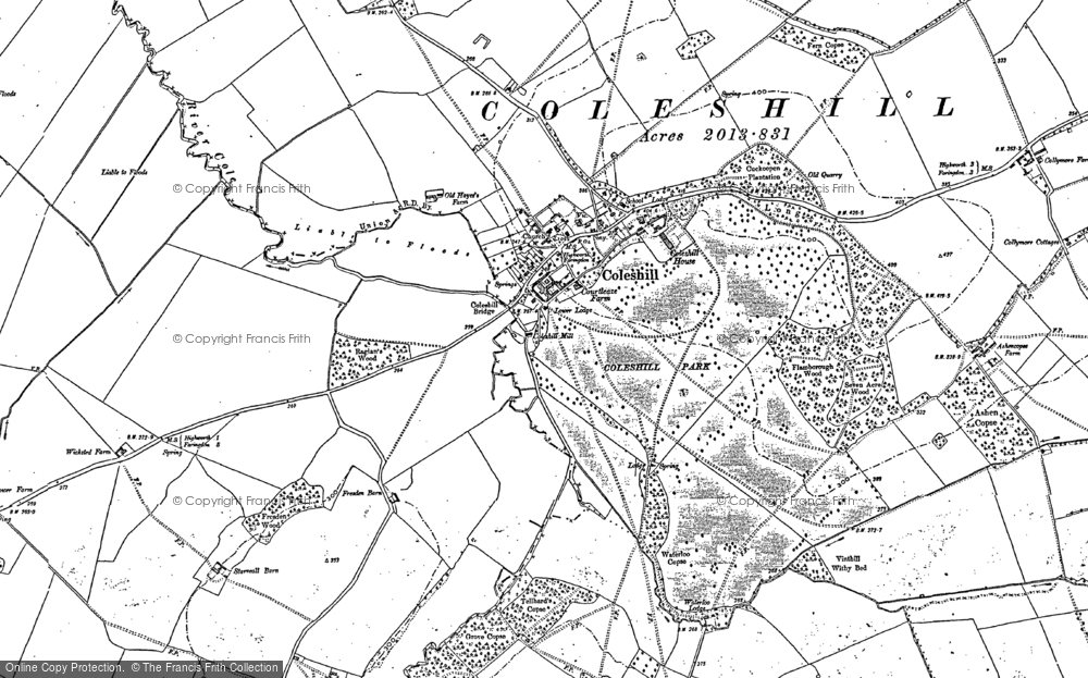Old Map of Coleshill, 1910 in 1910