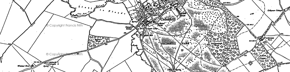 Old map of Coleshill in 1910