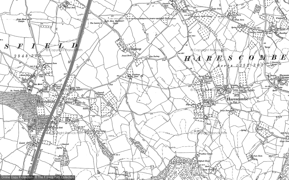 Old Map of Colethrop, 1882 - 1883 in 1882