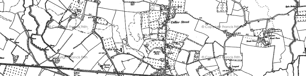 Old map of Bockingfold in 1895