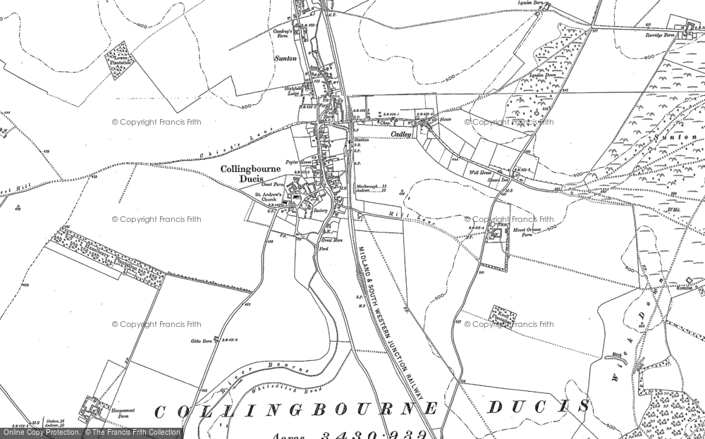 Old Map of Collingbourne Ducis, 1899 - 1923 in 1899