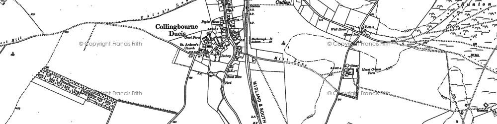 Old map of Sunton in 1899