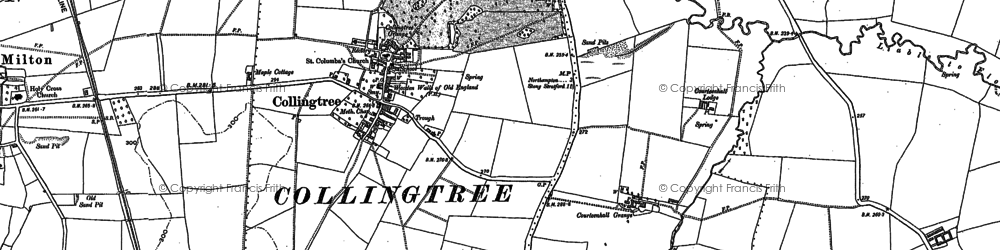 Old map of Collingtree in 1883
