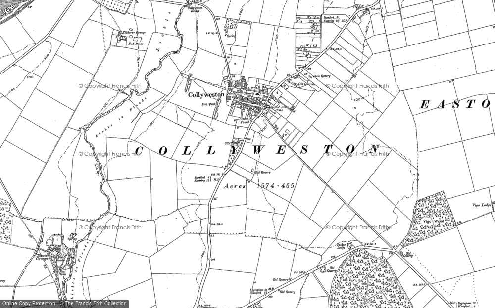 Old Map of Collyweston, 1899 - 1900 in 1899