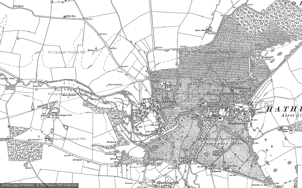 Old Map of Coln St Aldwyns, 1881 in 1881