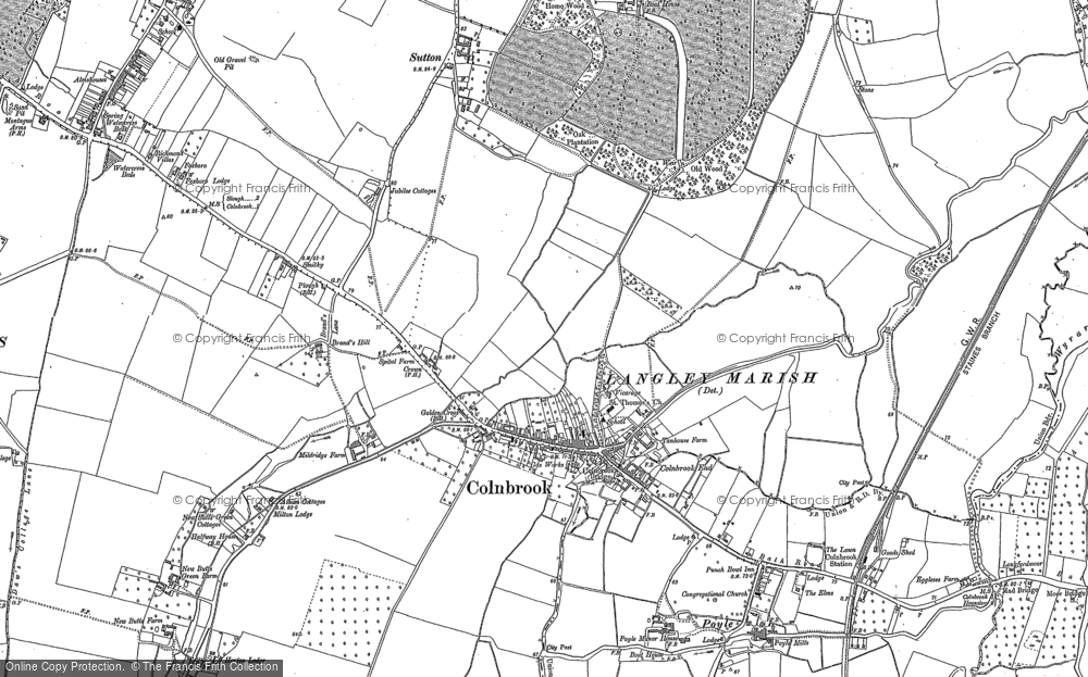 Old Map of Colnbrook, 1897 - 1932 in 1897