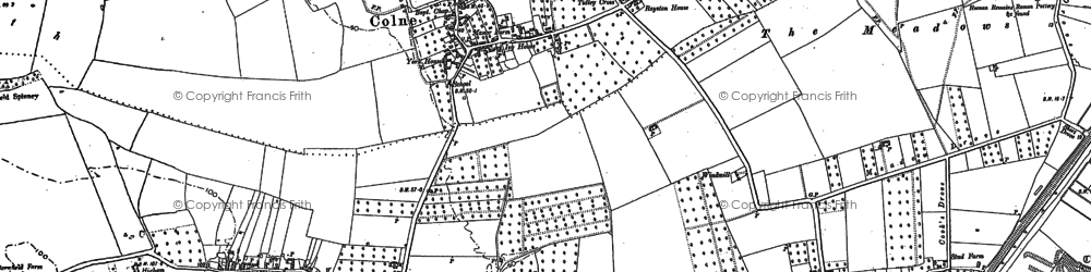Old map of Colne in 1900