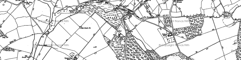 Old map of Colney Heath in 1896