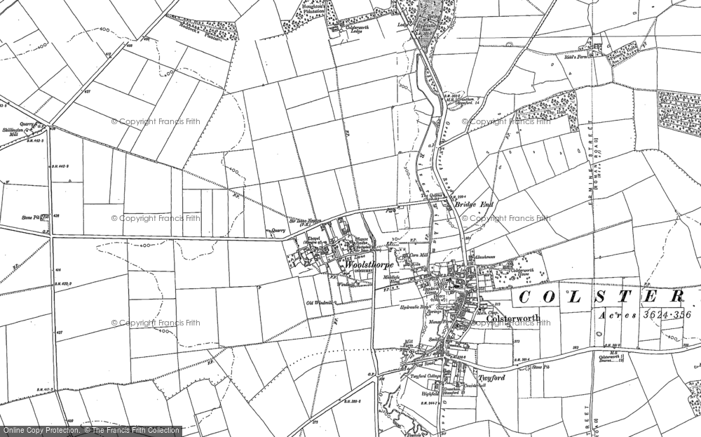Old Map of Colsterworth, 1887 in 1887