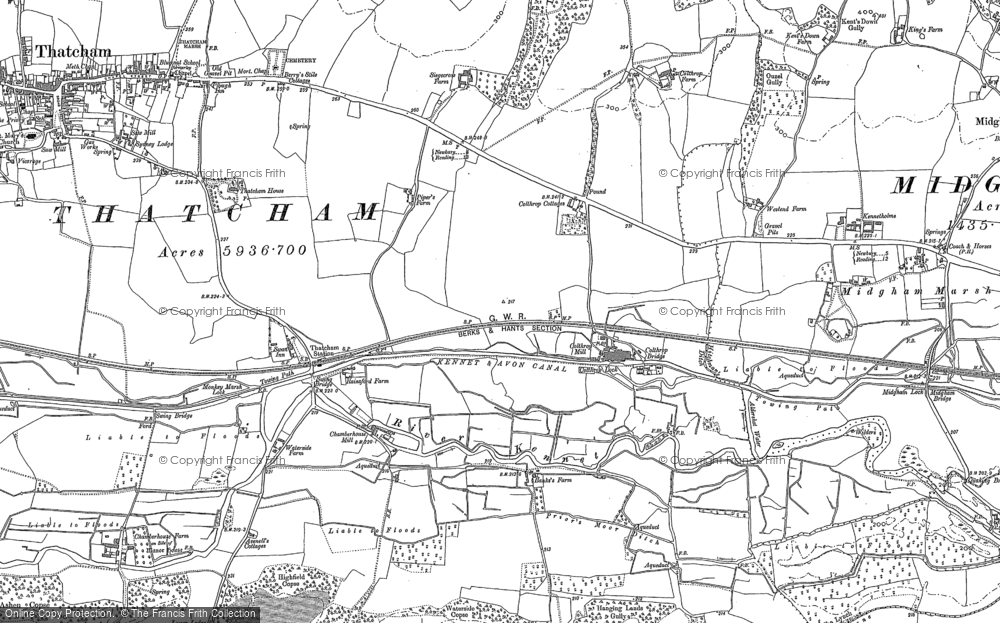 Old Map of Colthrop, 1898 - 1909 in 1898