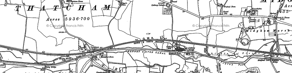 Old map of Colthrop in 1898