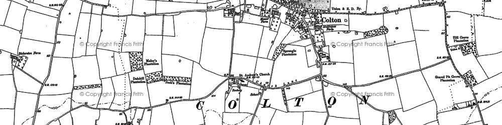 Old map of Colton in 1882