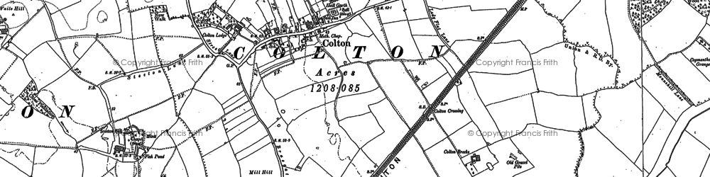Old map of Colton Lodge in 1891