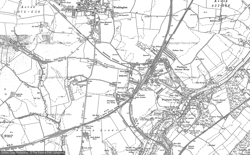 Old Map of Columbia, 1895 in 1895