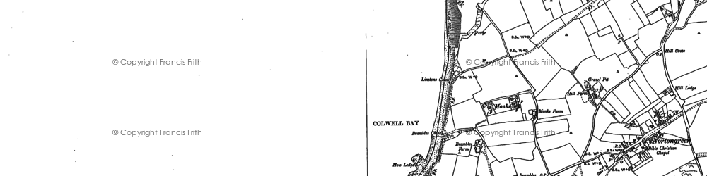 Old map of Colwell Bay in 1907
