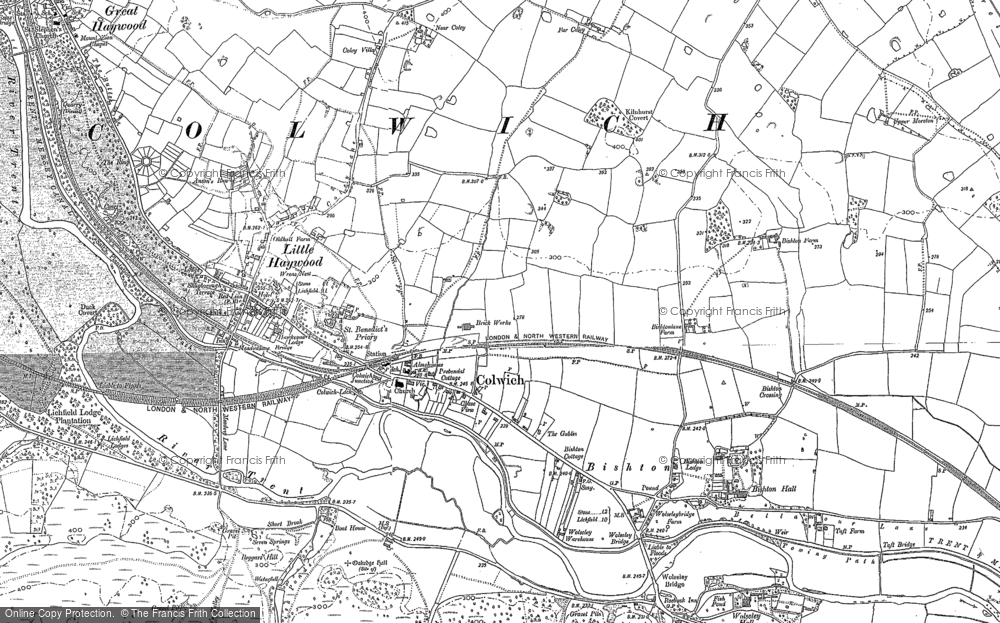 Old Map of Colwich, 1881 - 1882 in 1881