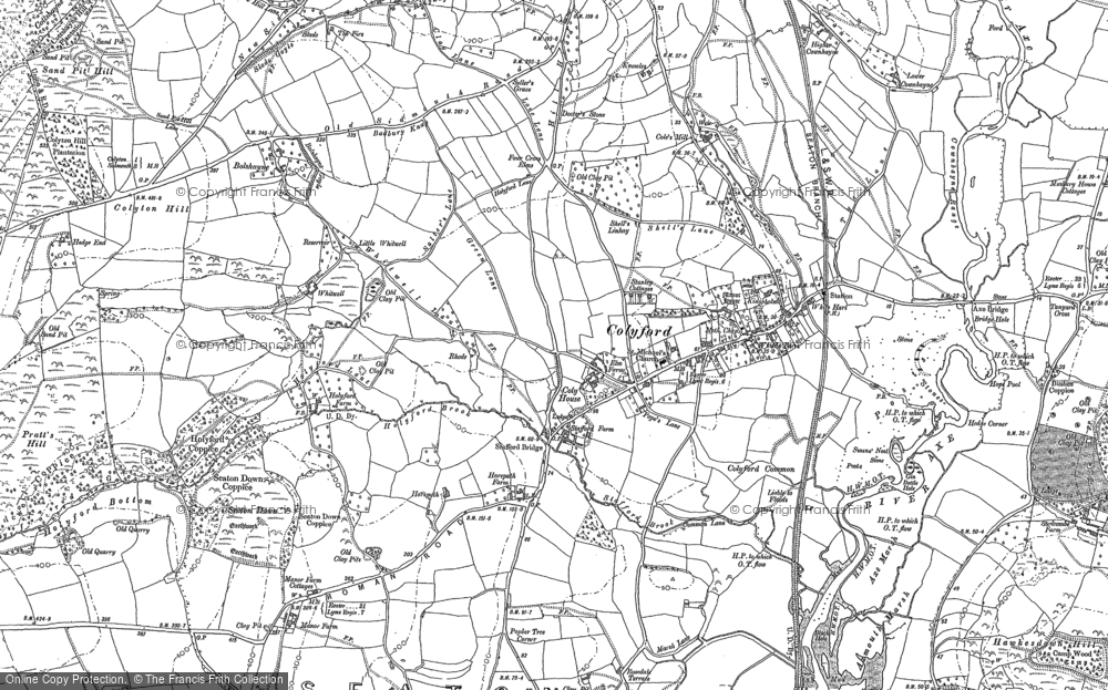 Old Map of Colyford, 1903 in 1903