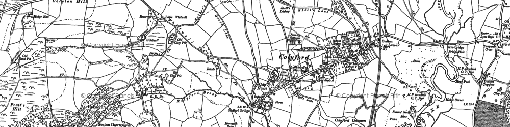 Old map of Colyford in 1903
