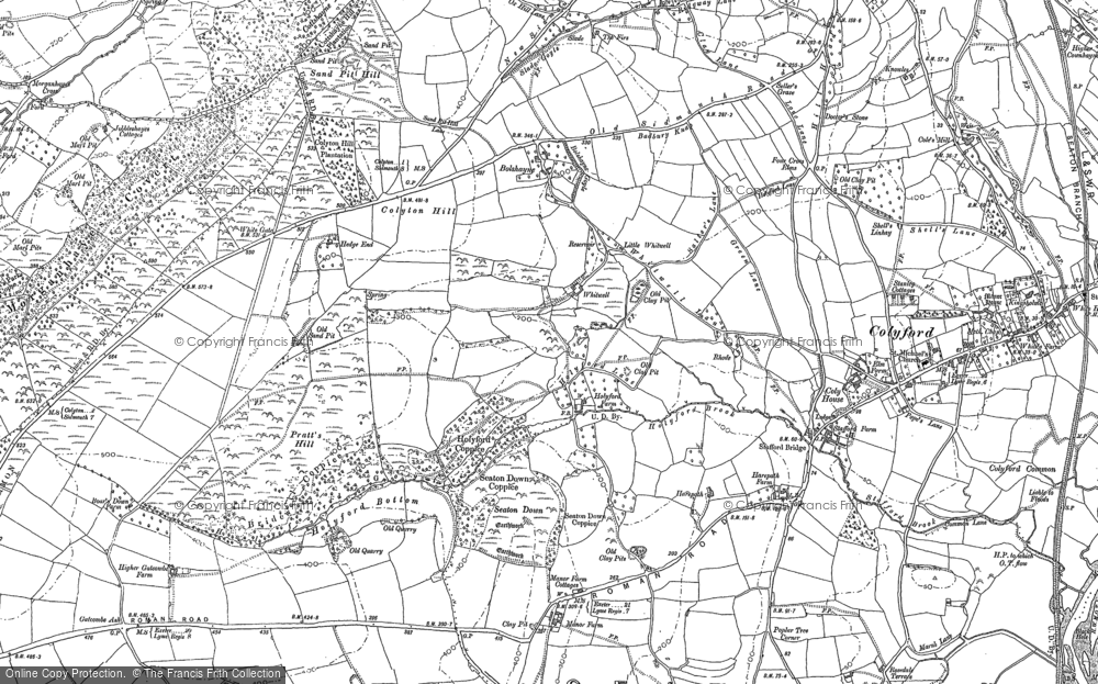 Old Map of Colyton Hill, 1903 in 1903