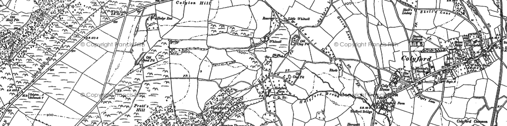 Old map of Colyton Hill in 1903