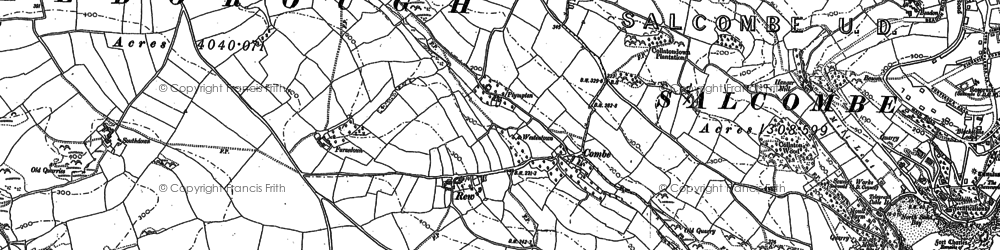 Old map of Combe in 1905
