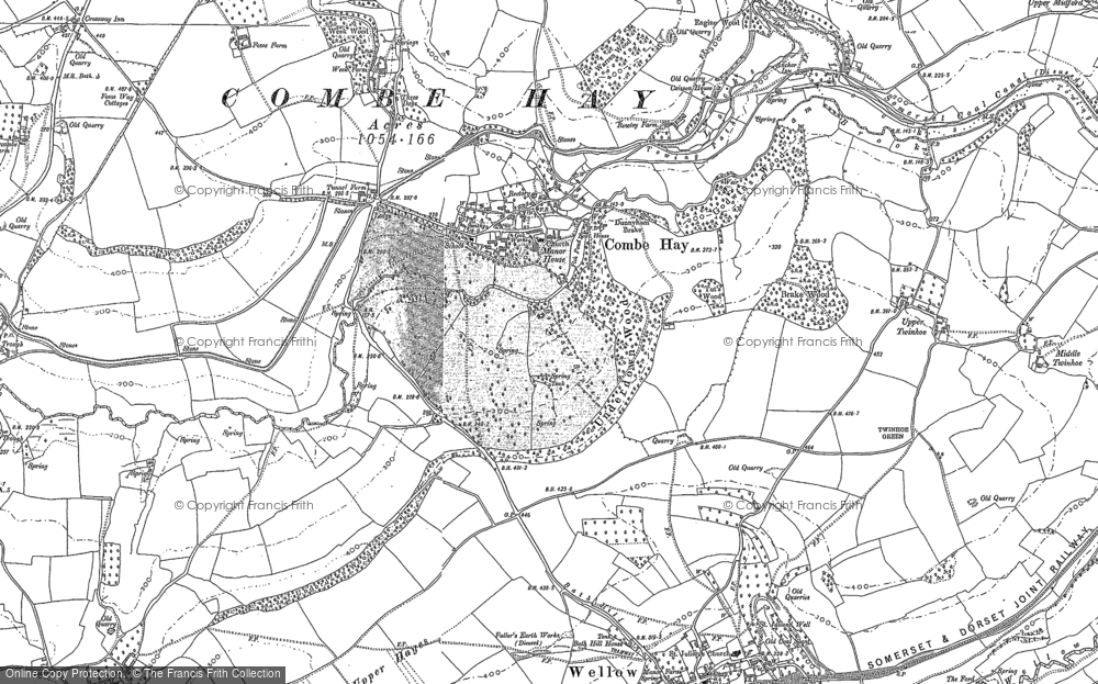 Old Map of Combe Hay, 1883 - 1902 in 1883