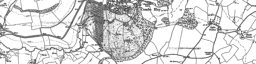 Old map of Combe Hay in 1883