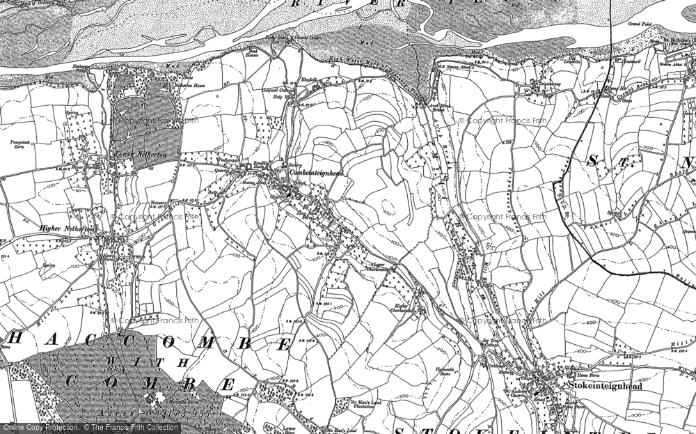 Old Map of Combeinteignhead, 1904 in 1904