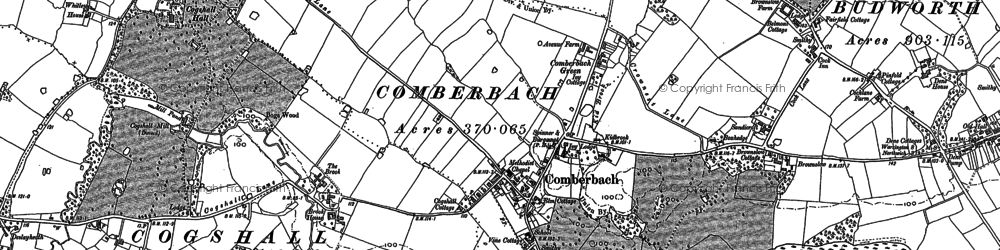 Old map of Comberbach in 1897