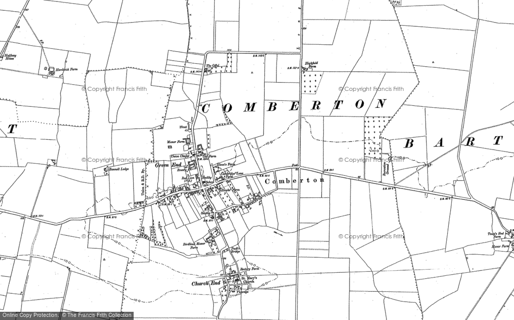 Old Map of Comberton, 1886 in 1886