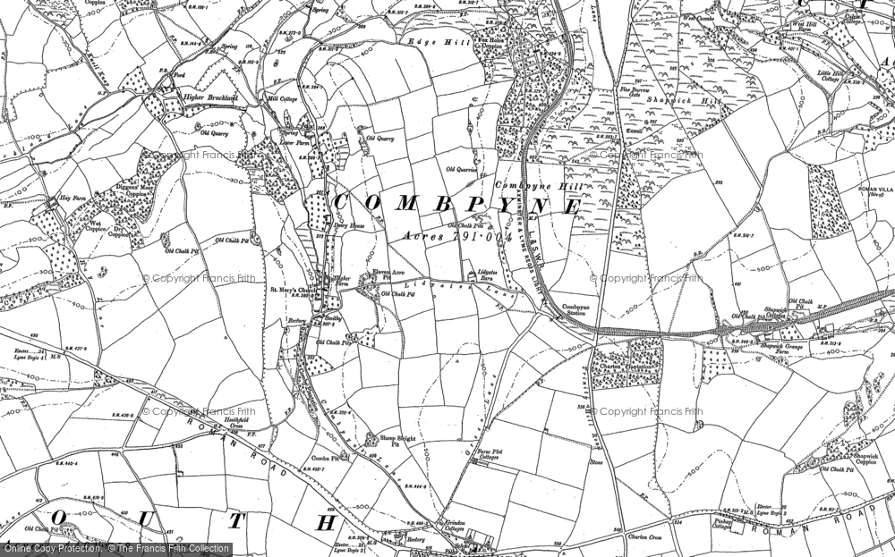 Old Map of Combpyne, 1903 in 1903