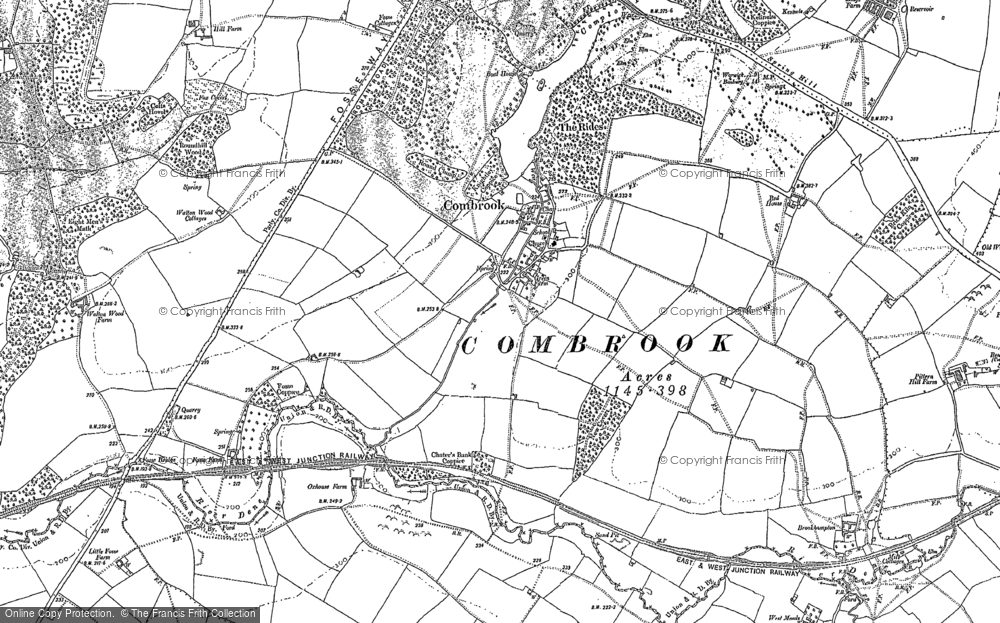 Old Map of Combrook, 1885 in 1885