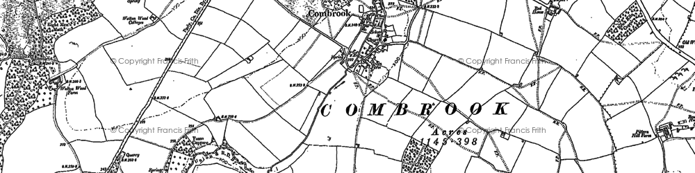 Old map of Combrook in 1885