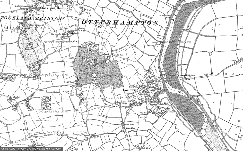 Old Map of Combwich, 1886 - 1902 in 1886