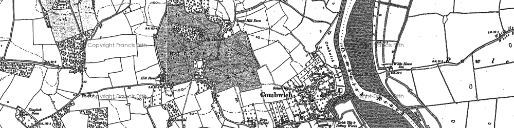 Old map of Combwich in 1886