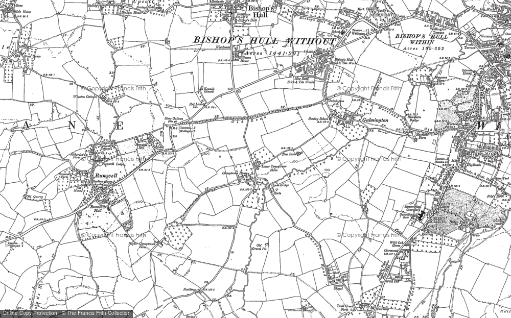 Historic Ordnance Survey Map of Comeytrowe, 1887 - 1903