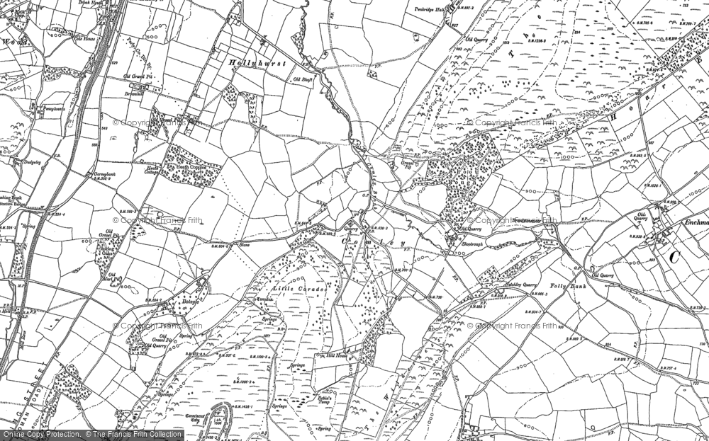 Old Map of Comley, 1882 in 1882