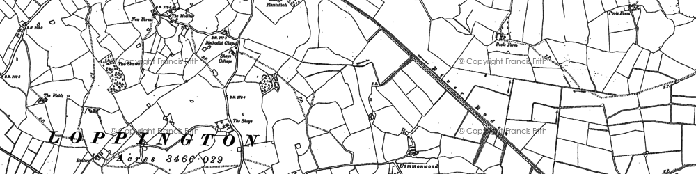 Old map of Commonwood in 1880