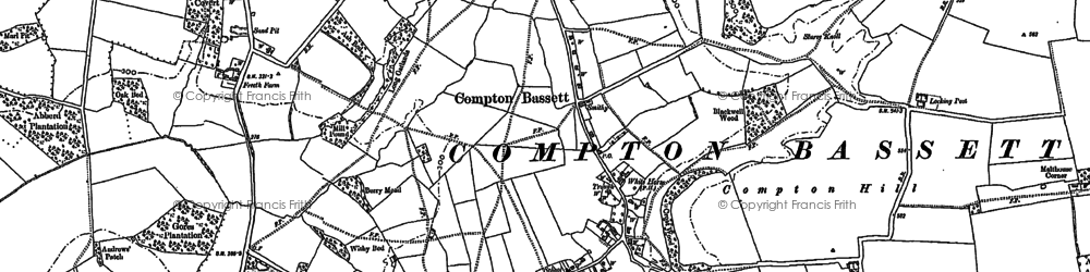 Old map of Compton Bassett in 1899