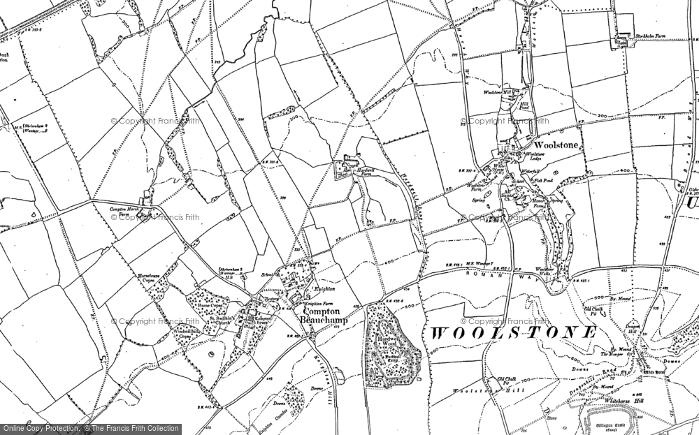 Old Map of Compton Beauchamp, 1898 - 1910 in 1898