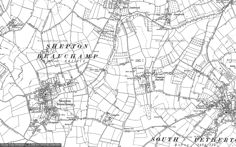 Old Map of Compton Durville, 1886 in 1886