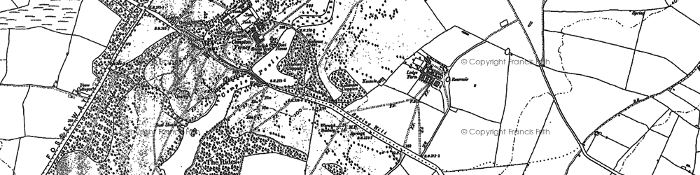 Old map of Compton Verney in 1885