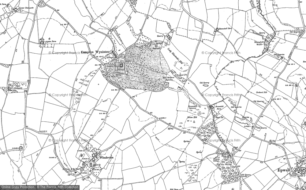 Old Map of Compton Wynyates, 1904 in 1904