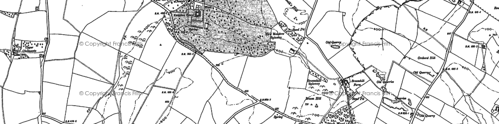 Old map of Broom Hill in 1904