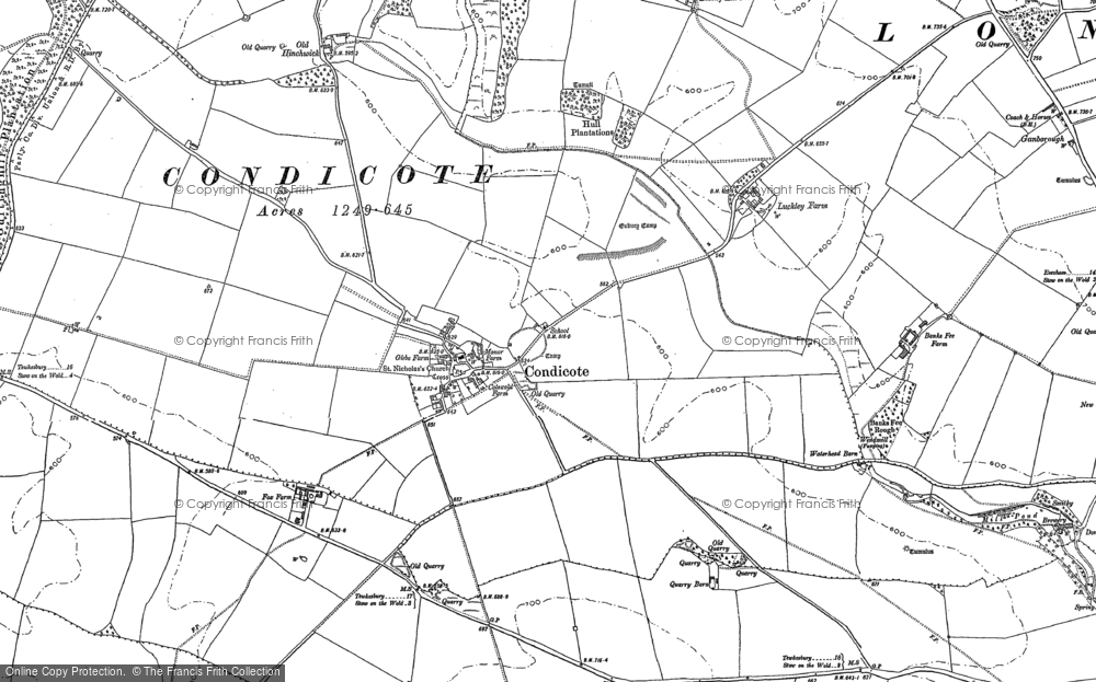 Old Map of Condicote, 1883 - 1900 in 1883