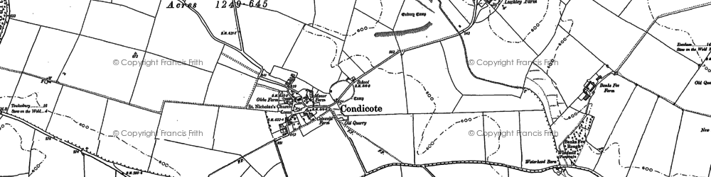 Old map of Condicote in 1883