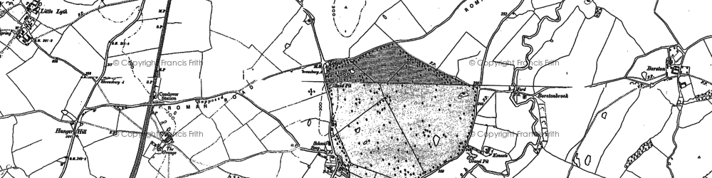 Old map of Condover in 1881