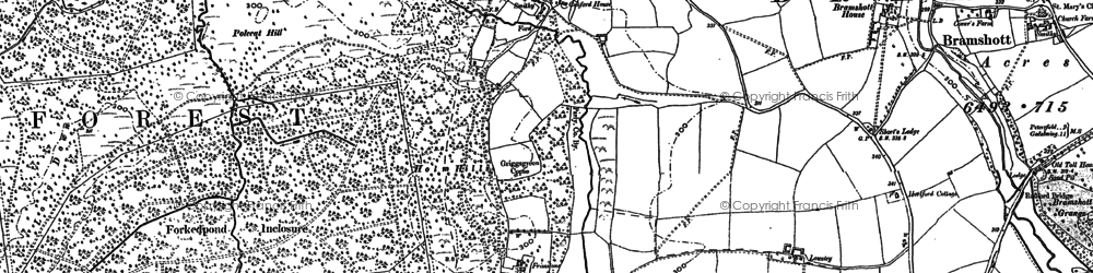 Old map of Bramshott Vale in 1909